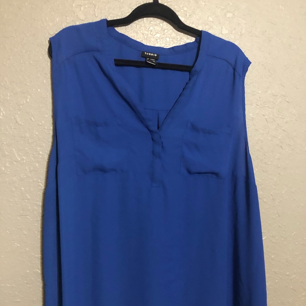 Torrid Size 3 Royal Blue Harper Tank Top Blouse